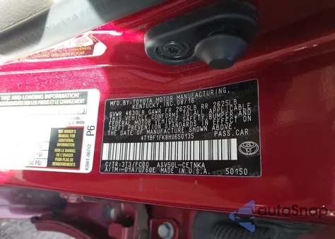 2017 Toyota Camry Le z USA, uszkodzony, nr VIN 4T1BF1FK8HU650135